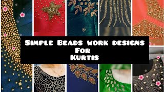 75 LatestSimple amp Beautiful Beads work designs for kurtistops🥰 craft seeker [upl. by Harp]