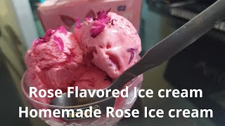 rose 🌹icecreamRose Flavored Ice cream  Homemade Rose Ice CreamKRC creation [upl. by Annaid]