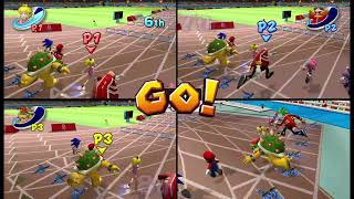 MampS at the Olympic Games Free 8 Circuit Track Events Peach vs Dr Eggman amp Bowser [upl. by Anonyw]