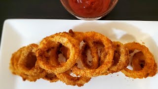 Perfect crispy Onion rings in Air fryer  Fresh onion rings [upl. by Doley825]