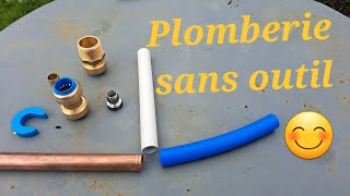 Plomberie sans outils sans soudure avec un raccord plomberie universel pour CuivrePERmulticouche [upl. by Lleuqram735]