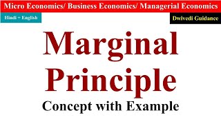 marginal principle with example marginal principle explained marginal principle microeconomics [upl. by Naarah918]