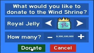 Wind Shrine Donations in a Nutshell Bee Swarm Simulator Test Realm [upl. by Junia]