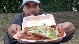 Asian style spicy lamb doner kebab  uk mukbang [upl. by Felipe690]