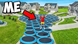 I Filled my Neighborhood with Trampolines [upl. by Timon]