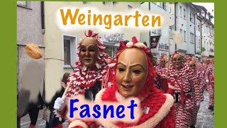 Weingarten Narrensprung 2017  FasnetUmzugBaden WürttembergKreis Ravensburg [upl. by Niattirb]