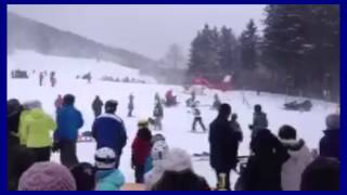 Unfall Rettungshubschrauber Christoph 46 in Oberwiesenthal 26012014  Live [upl. by Annahtur]