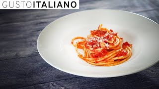 Bucatini allamatriciana  RICETTA ORIGINALE  Amatriciana pasta  Букатини Аматричана [upl. by Golden]