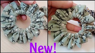 my new style of scrunchies 😍🎀 how to make a Scrunchie at home 💙 diy Scrunchie [upl. by Fusuy]