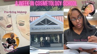 First Week in Cosmetology School grwmopening kitbook workfacialsshoppingetc [upl. by Barton]