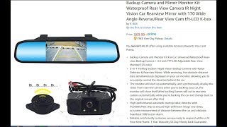 How To Install A Backup Camera Rearview Mirror Kit From Amazon [upl. by Mersey706]