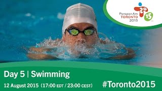 Day 5  Swimming  Toronto 2015 Parapan American Games [upl. by Dibrin]