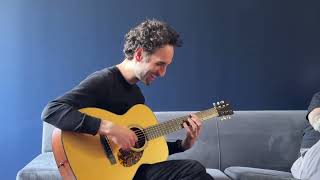 Julian Lage tests a new Collings Hill Country OM1 A HC at the shop [upl. by Tullius316]