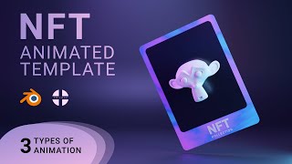 NFT collectible card template for Blender blend file  tutorial [upl. by Ainel355]