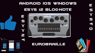 Esys BlocNote Accessible Tablette Smartphone Android iOS Jumelage Clavier Bluetooth iPhone Galaxy [upl. by Francklyn119]