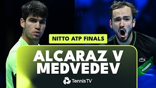 Carlos Alcaraz vs Daniil Medvedev  Nitto ATP Finals 2023 Match Highlights [upl. by Nikita]