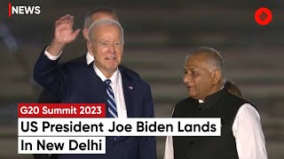 G20 Summit 2023 US President Joe Biden Lands In New Delhi For G20 Summit [upl. by Aiciram109]