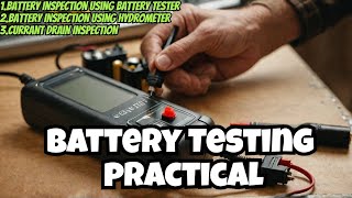 Battery Inspection Using Battery Tester  Hydrometer Usage  Currant Drain Checking [upl. by Callan216]