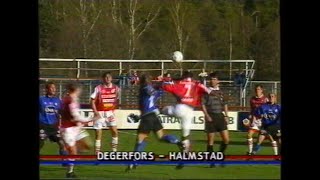 Degerfors IF  Halmstads BK Allsvenskan 1997 [upl. by Elleirbag97]