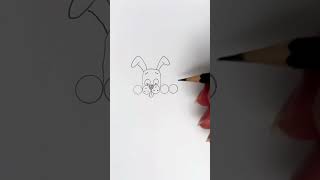 Draw 5 circles to a dog looking at a bone easy drawing step by step for kids kids dog stepbystep [upl. by Enywtna360]