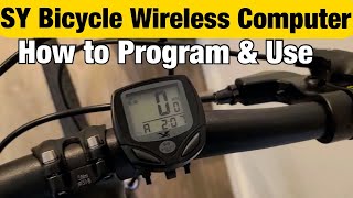 How to Program amp Use the SY Bicycle Wireless Computer Speedometer and Odometer [upl. by Lebaron]