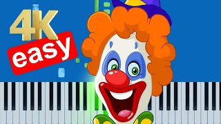 Enter Of The Gladiators Circus Theme Song Slow Easy Piano Synthesia Tutorial [upl. by Amelus]