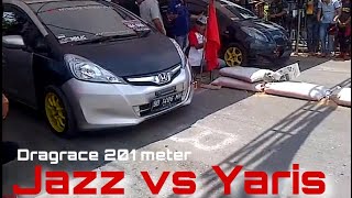 Jazz Vs Yaris  Drag Race Kotamobagu [upl. by Furie]