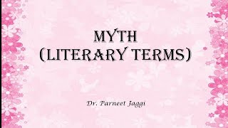 Myth  Literary Terms English Literature [upl. by Wende]