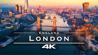 London England 🇬🇧  by drone 4K [upl. by Hanako]