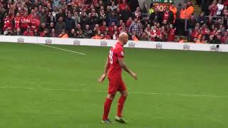 Jonjo Shelvey gets sent off after lunge on Evans Liverpool 1  Manchester United 2 Anfield 230912 [upl. by Suoicul]