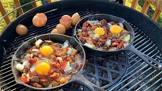 Sartén de Asada con Huevos a la parrilla  La Capital [upl. by Annauqaj]