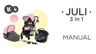 Kinderkraft JULI 3in1 pushchair How to video  Tutorial [upl. by Vitek]