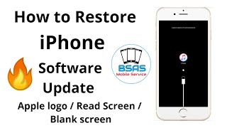 HOW TO Restore iPhone Apple logo  Read Screen Blank screen Update 🔥 Hindi [upl. by Acinoda]