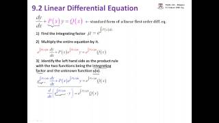 Linear Ordinary Differential Equation Steps [upl. by Dugaid]