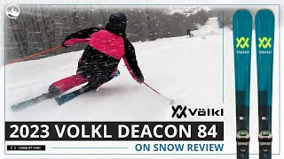 2023 Volkl Deacon 84 Skiing and Short On Snow Review with SkiEssentialscom [upl. by Noevart]