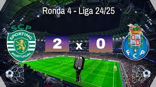 RELATO DOS GOLOS  SPORTING 20 PORTO  Antena 1  Liga 2425 [upl. by Emmett821]