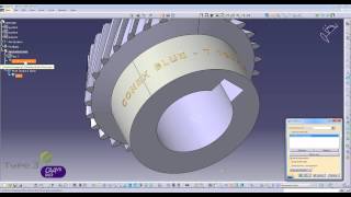 Text in Catia  Cylindrical Mapping [upl. by Delia751]