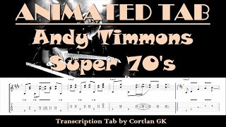 Andy Timmons Super 70s  ANIMATED TAB by Cortlan GK [upl. by Lisabet]