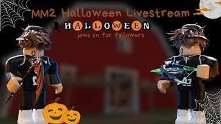 MM2 LIVE STREAM 🔴  JOINS ON ‼️ HALLOWEEN 🎃👻mm2 mm2live liveroblox [upl. by Brion]