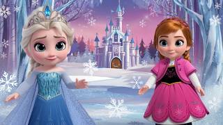 Baby Elsa and Anna Create a WINTER WONDERLAND ❄️👸 [upl. by Cirone]