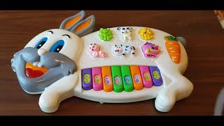 Rabbit Piano Play Music Learn Animal Sound and Kids Songs Music [upl. by Nilved968]