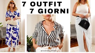 7 OUTFIT PER 7 GIORNI  Guardaroba estivo settimanale  Isabella Emme [upl. by Fen]