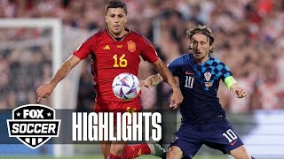 Croatia vs Spain Highlights  UEFA Nations League Final [upl. by Yelha811]