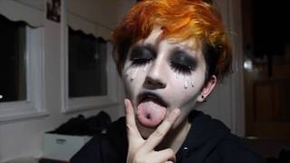 SAD GOTH BOI  gothic makeup for lazy goths [upl. by Eisse44]