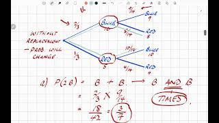 Probability Tree DiagramsANDOR Rules Combined Probability GCSE MATHS Recorded in Lesson [upl. by Eneloj]