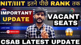 CSAB Vacant Seats 2024 Latest Update✅  NITIIIT at LAKH Rank  CSAB Choice Filling 2024 csab [upl. by Oznola]