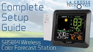 S85814 Wireless Color Weather Station Complete Setup Guide [upl. by Yrred774]