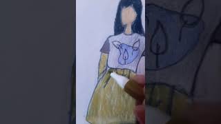 Fashion designing drawing day5 art shorts [upl. by Jaimie515]