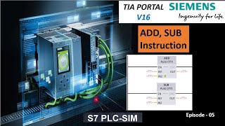 ADD SUB instruction program  TIA portal V16  Siemens PLC  ADD amp SUB instruction  TIA V16 [upl. by Naved]