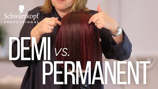 Comparing the same shade as a DEMI vs PERMANENT hair color [upl. by Norina344]